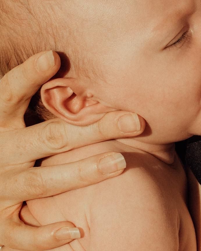 A newborn feeding