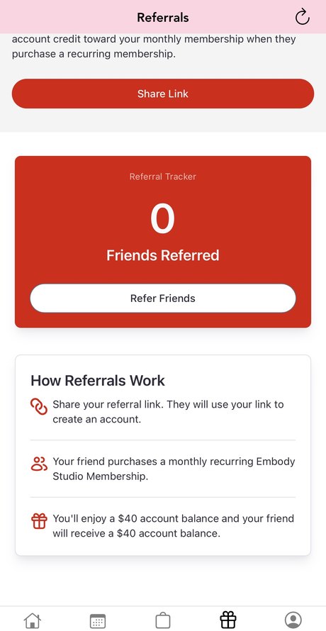 Share Link and the referral tracker